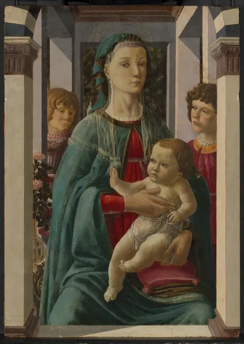 Framed Print : Virgin and Child with Two Angels, 1465 / 75. Creator: Francesco Botticini Framed Print : Virgin and Child with Two Angels, 1465 / 75. Creator: Francesco Botticini