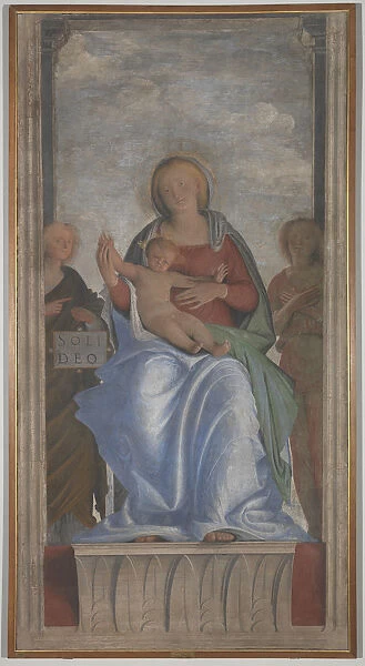 The Virgin and Child with Two Angels. Artist: Bramantino (1465-1530)