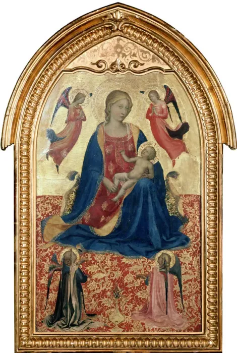 Framed Print : Virgin and Child with Angels, c1425. Artist: Fra Angelico Framed Print : Virgin and Child with Angels, c1425. Artist: Fra Angelico
