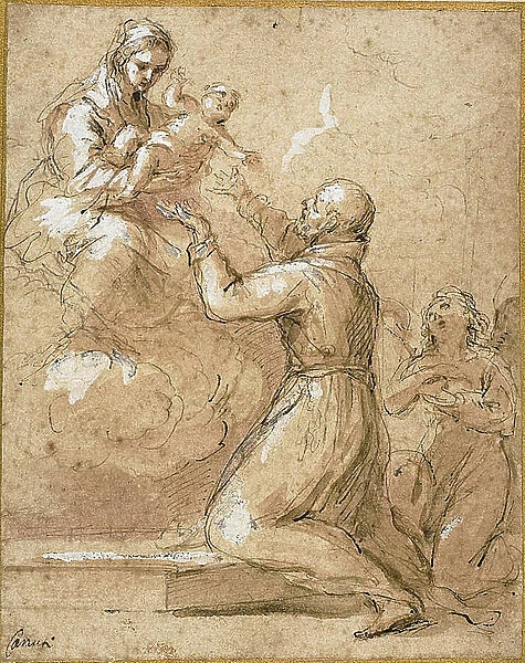 Virgin and Child Appearing to Saint Cajetan of Thiene, 1681 / 82. Creator: Domenico Maria Canuti
