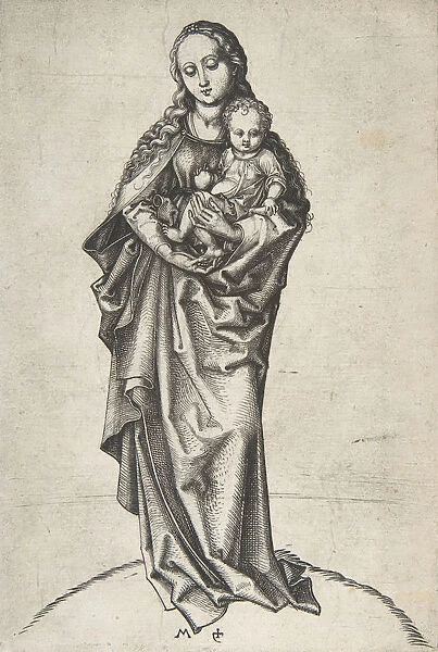 Virgin and Child with an Apple, ca. 1475., ca. 1475. Creator: Martin Schongauer