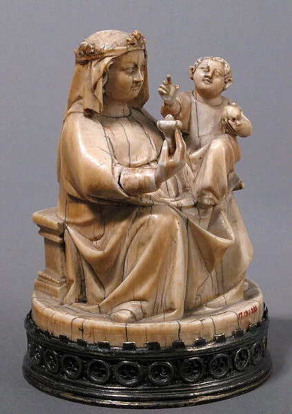 Virgin and Child with an Apple and a Rose, German, ca. 1350-75. Creator: Unknown