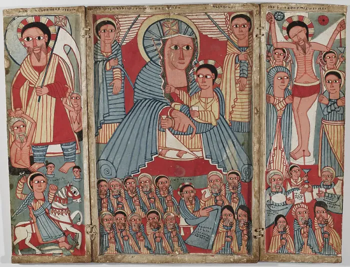 Framed Print : The Virgin and Child with Archangels, Scenes from the Life of Christ, and Saints, early 17th century Creator: Unknown Framed Print : The Virgin and Child with Archangels, Scenes from the Life of Christ, and Saints, early 17th century Creator: Unknown