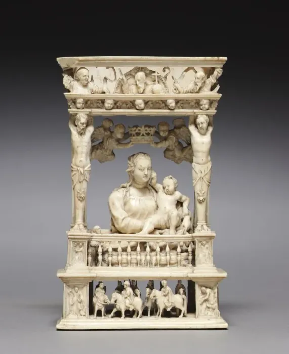Framed Print : Virgin and Child in an Architectural Frame, c. 1530-1540. Creator: Jan Gossaert (Flemish Framed Print : Virgin and Child in an Architectural Frame, c. 1530-1540. Creator: Jan Gossaert (Flemish