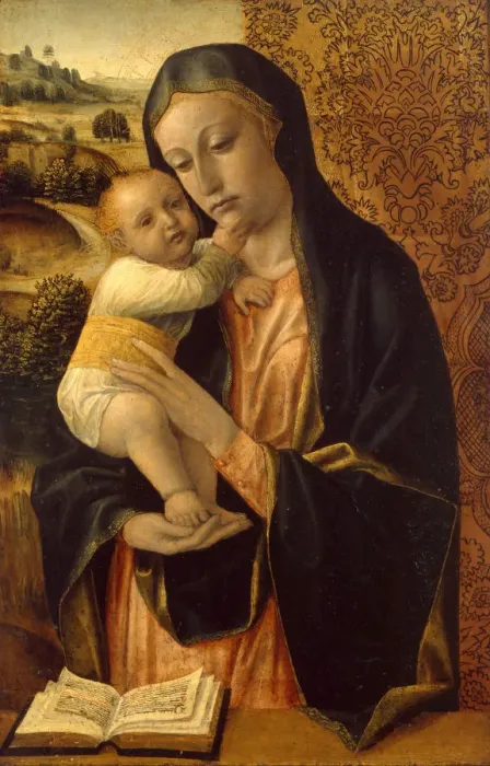 Framed Print : Virgin and Child. Artist: Foppa, Vincenzo (active 1456-1516) Framed Print : Virgin and Child. Artist: Foppa, Vincenzo (active 1456-1516)