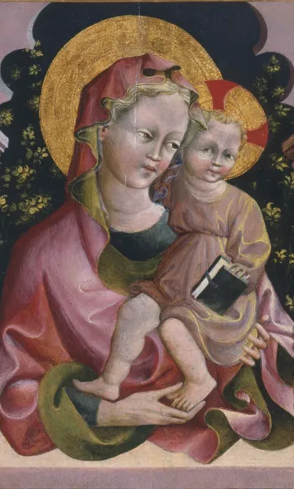 Framed Print : Virgin and Child with Book, 15th century Framed Print : Virgin and Child with Book, 15th century