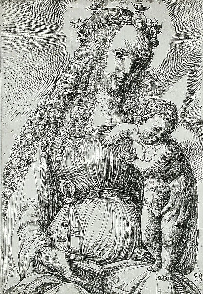 Virgin and Child with a Book, c1489. Creator: Daniel Hopfer