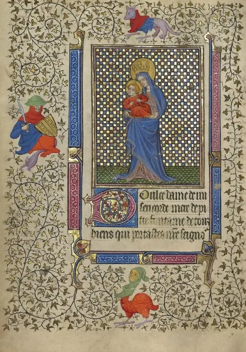 Framed Print : The Virgin and Child; Book of Hours, about 1410. Creator: Unknown Framed Print : The Virgin and Child; Book of Hours, about 1410. Creator: Unknown