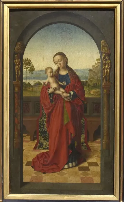 Framed Print : Virgin and Child, c. 1450. Creator: Christus, Petrus (1410 / 20-1475 / 76) Framed Print : Virgin and Child, c. 1450. Creator: Christus, Petrus (1410 / 20-1475 / 76)