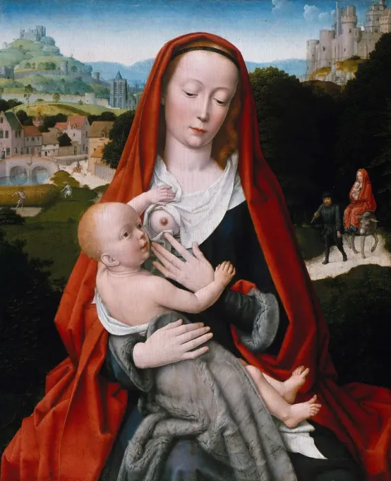 Framed Print : Virgin and Child, c. 1490. Artist: David, Gerard (ca. 1460-1523) Framed Print : Virgin and Child, c. 1490. Artist: David, Gerard (ca. 1460-1523)