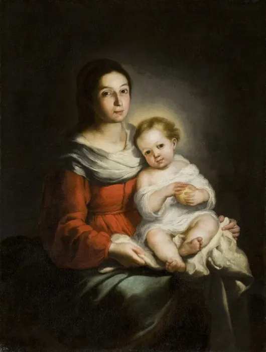 Framed Print : Virgin and Child, c. 1650. Creator: Murillo, BartolomeEsteban (1617-1682) Framed Print : Virgin and Child, c. 1650. Creator: Murillo, BartolomeEsteban (1617-1682)
