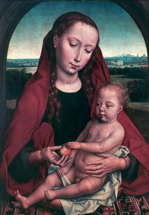 Framed Print : The Virgin and Child, c1453-1494. Artist: Hans Memling Framed Print : The Virgin and Child, c1453-1494. Artist: Hans Memling