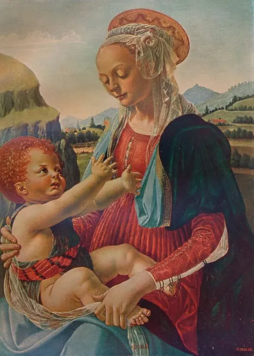 Framed Print : Virgin and Child, c1470, (1911). Artist: Andrea del Verrocchio Framed Print : Virgin and Child, c1470, (1911). Artist: Andrea del Verrocchio