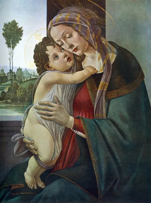 Framed Print : The Virgin and Child, c1475-1500, (1912). Artist: Sandro Botticelli Framed Print : The Virgin and Child, c1475-1500, (1912). Artist: Sandro Botticelli