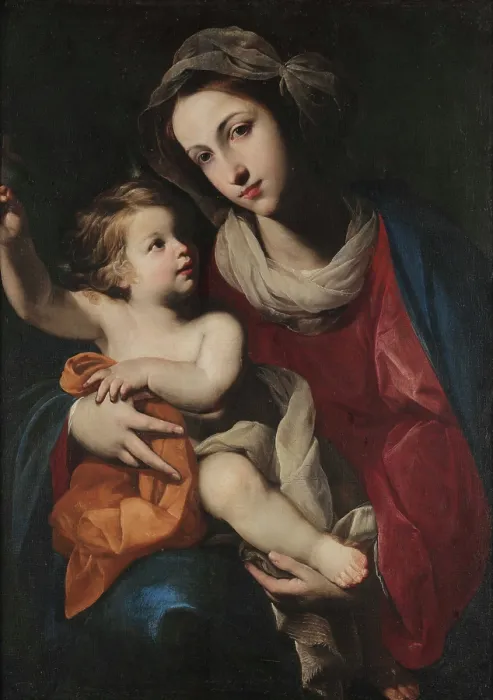 Framed Print : The Virgin and Child, c1640. Creator: Stanzione, Massimo (ca. 1585-ca. 1658) Framed Print : The Virgin and Child, c1640. Creator: Stanzione, Massimo (ca. 1585-ca. 1658)