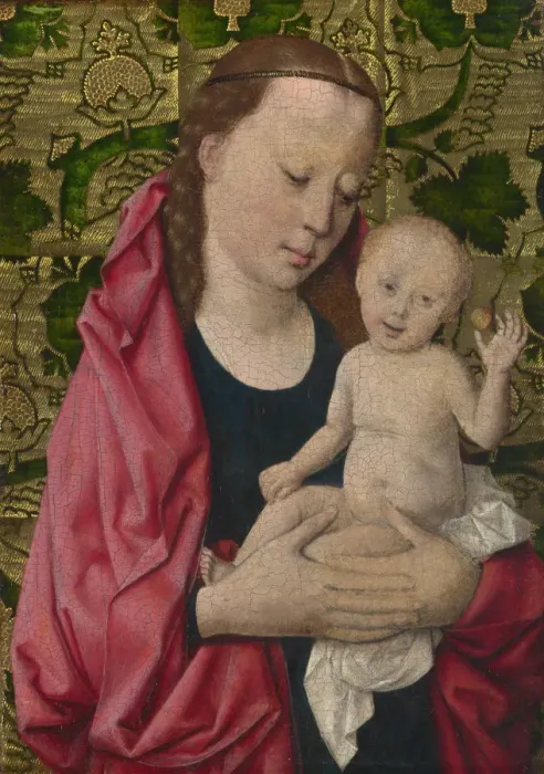 Framed Print : The Virgin and Child, ca 1465. Artist: Bouts, Dirk, (Workshop) Framed Print : The Virgin and Child, ca 1465. Artist: Bouts, Dirk, (Workshop)