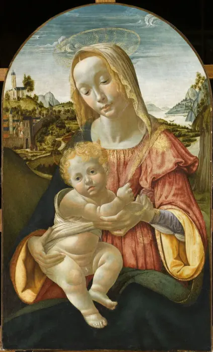 Framed Print : Virgin and Child, ca 1487-1488. Artist: Ghirlandaio, Davide (1452-1525) Framed Print : Virgin and Child, ca 1487-1488. Artist: Ghirlandaio, Davide (1452-1525)
