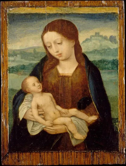 Framed Print : Virgin and Child, ca. 1525-50. Creator: Master of the Female Half-Lengths Framed Print : Virgin and Child, ca. 1525-50. Creator: Master of the Female Half-Lengths