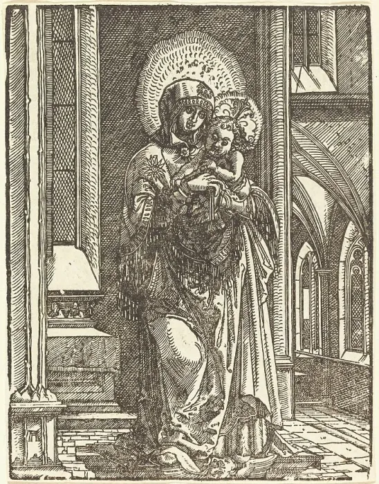 Framed Print : Virgin and Child in a Church, c. 1519. Creator: Albrecht Altdorfer Framed Print : Virgin and Child in a Church, c. 1519. Creator: Albrecht Altdorfer