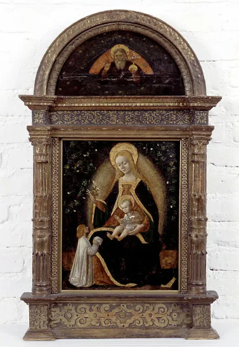 Framed Print : Virgin and child with a donor, 1615-1672. Creator: Unknown Framed Print : Virgin and child with a donor, 1615-1672. Creator: Unknown