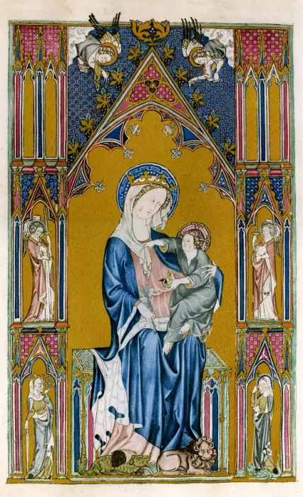 Framed Print : Virgin and Child, early 14th century Framed Print : Virgin and Child, early 14th century