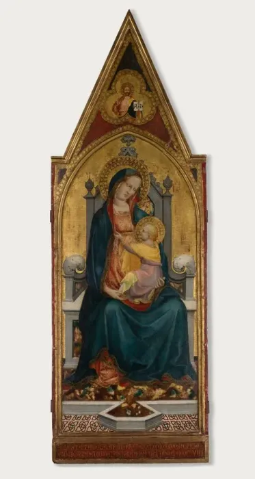 Framed Print : Virgin and Child Enthroned, 1419. Creator: Battista di Biagio Sanguigni (Italian Framed Print : Virgin and Child Enthroned, 1419. Creator: Battista di Biagio Sanguigni (Italian