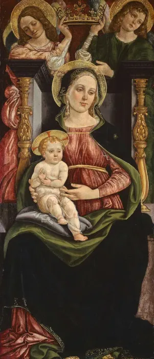 Framed Print : Virgin and Child Enthroned with Two Angels Holding a Crown, 1505 / 15 Framed Print : Virgin and Child Enthroned with Two Angels Holding a Crown, 1505 / 15