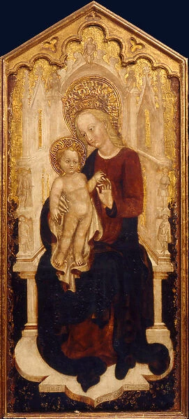 The Virgin and Child Enthroned. Artist: Moretti, Cristoforo (active 1451-1485)