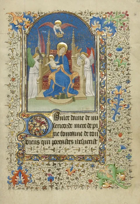 Framed Print : The Virgin and Child Enthroned; Book of Hours, about 1420-1430. Creator: Master of the Harvard Hannibal Framed Print : The Virgin and Child Enthroned; Book of Hours, about 1420-1430. Creator: Master of the Harvard Hannibal