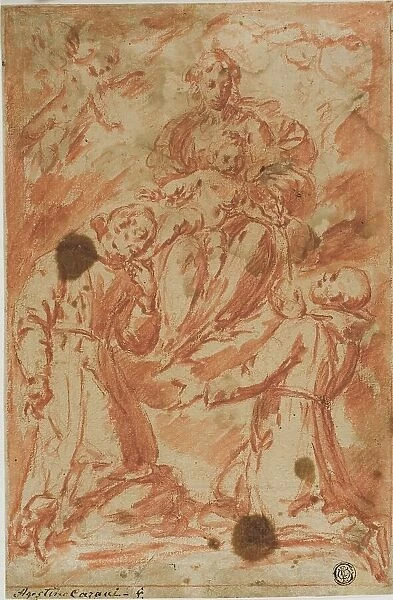 Virgin and Child in Glory Worshipped by Two Monk Saints, n.d. Creator: Benedetto Montagna