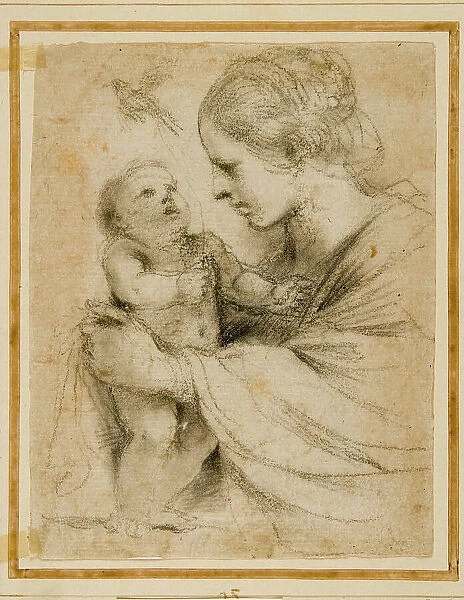 The Virgin and Child with a Goldfinch, 1615-1616. Creator: Guercino (1591-1666)
