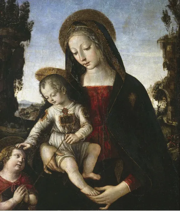 Framed Print : Virgin and child with John the Baptist as a Boy Framed Print : Virgin and child with John the Baptist as a Boy