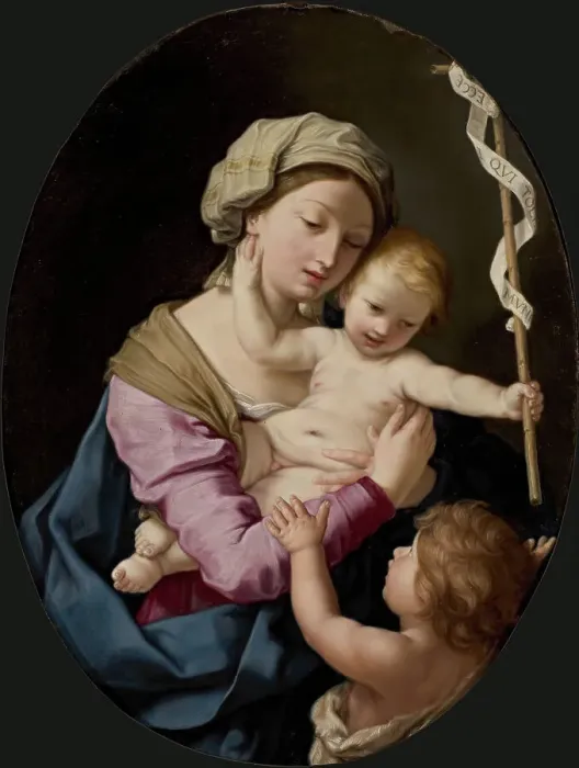 Framed Print : Virgin and child with John the Baptist as a Boy, c 1660. Creator: Sirani, Elisabetta (1638-1665) Framed Print : Virgin and child with John the Baptist as a Boy, c 1660. Creator: Sirani, Elisabetta (1638-1665)