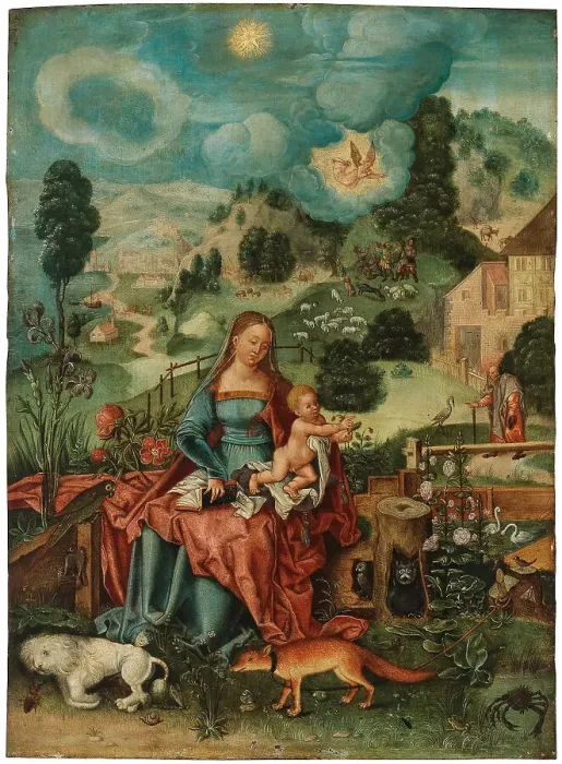 Framed Print : The Virgin and Child in a river landscape, Second half of the16th century. Creator: Wehme, Zacharias (1555-1606) Framed Print : The Virgin and Child in a river landscape, Second half of the16th century. Creator: Wehme, Zacharias (1555-1606)