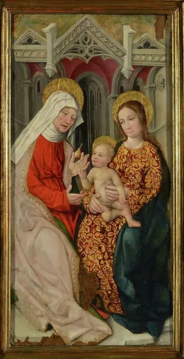 Framed Print : The Virgin and Child with Saint Anne, 1480-1485. Creator: Lonhy; Antoine de (active 1446-1490) Framed Print : The Virgin and Child with Saint Anne, 1480-1485. Creator: Lonhy; Antoine de (active 1446-1490)