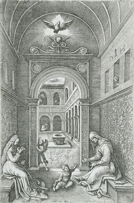Framed Print : Virgin and Child and Saint Anne, 16th century. Creator: Daniel Hopfer Framed Print : Virgin and Child and Saint Anne, 16th century. Creator: Daniel Hopfer