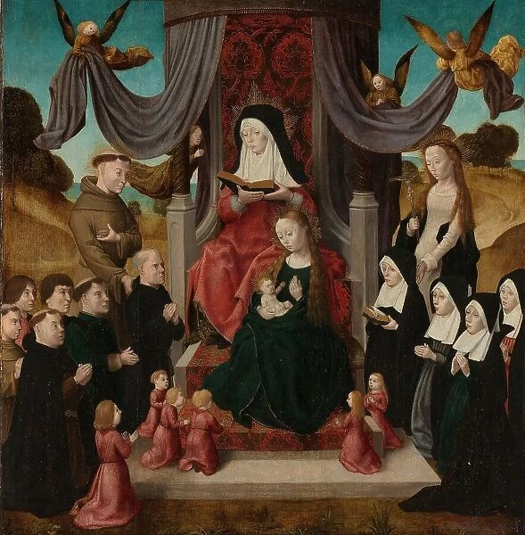 Virgin and Child with Saint Anne and Saints Francis and Lidwina, with Donors (Anna Selbdritt), c.149 Creator: Master of the Saint John Altarpiece