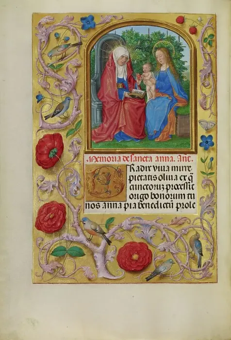 Framed Print : The Virgin and Child with Saint Anne; Spinola Hours, about 1510-1520. Creator: Master of James IV of Scotland Framed Print : The Virgin and Child with Saint Anne; Spinola Hours, about 1510-1520. Creator: Master of James IV of Scotland