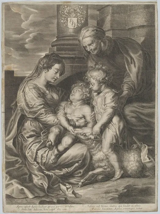 Framed Print : The Virgin and Child with Saint Elizabeth and Saint John the Baptist, ca. 1650-1700. Creator: Anon Framed Print : The Virgin and Child with Saint Elizabeth and Saint John the Baptist, ca. 1650-1700. Creator: Anon