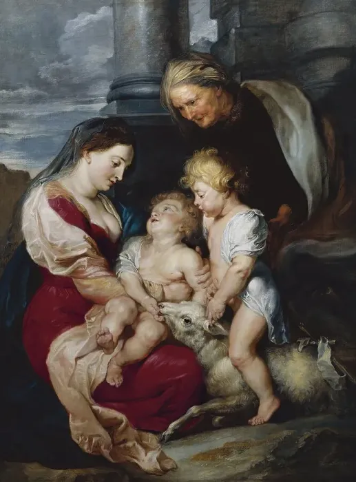 Framed Print : The Virgin and Child with Saint Elizabeth and Saint John the Baptist, 1618. Creator: Peter Paul Rubens Framed Print : The Virgin and Child with Saint Elizabeth and Saint John the Baptist, 1618. Creator: Peter Paul Rubens
