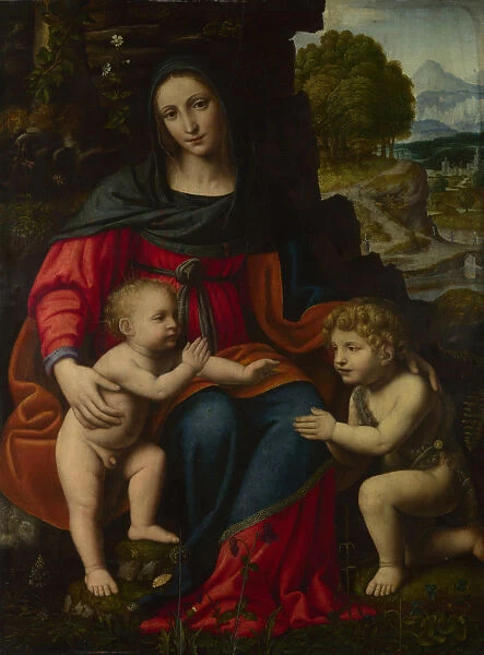 The Virgin and Child with Saint John, 1510s. Creator: Luini, Bernardino (ca. 1480-1532)