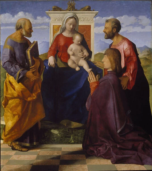 Virgin and Child with Saint Peter, Saint Mark and a Donor, 1505. Creator: Bellini