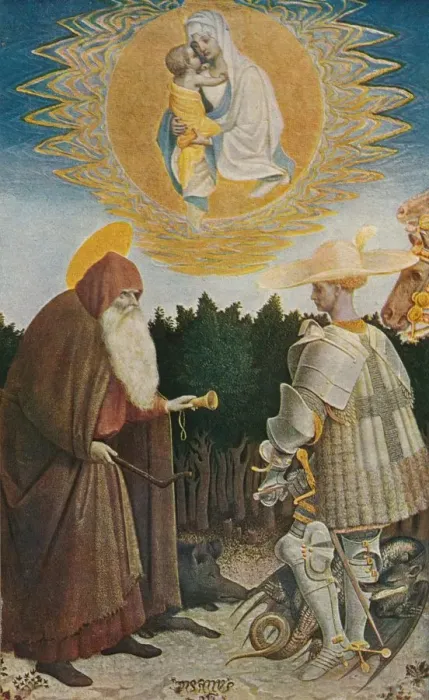 Framed Print : The Virgin and Child with Saints, 1435, (1909). Artist: Pisanello Framed Print : The Virgin and Child with Saints, 1435, (1909). Artist: Pisanello