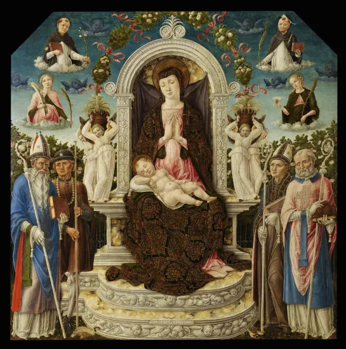 Framed Print : Virgin and child with Saints Framed Print : Virgin and child with Saints