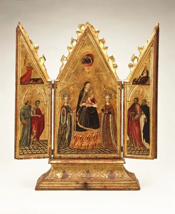 Framed Print : The Virgin and Child with Saints and the Annunciation (image 1 of 14), between c.1427 and c.1430. Creator: Giovanni di Paolo Framed Print : The Virgin and Child with Saints and the Annunciation (image 1 of 14), between c.1427 and c.1430. Creator: Giovanni di Paolo