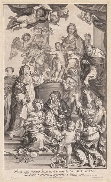 Virgin and Child with Saints, c. 1720-1730. Creator: Robert van Audenaerd (Dutch, 1663-1743)