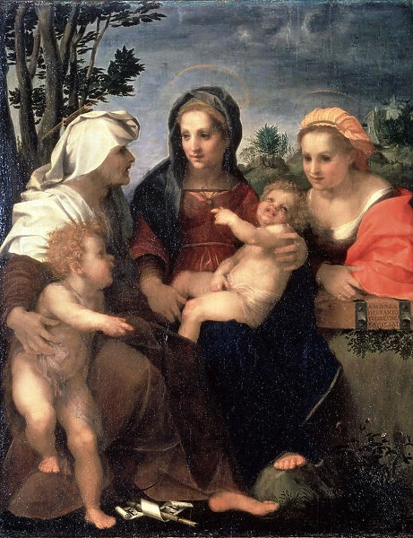 Virgin and Child with Saints Catherine, Elisabeth and John the Baptist, 1510s. Artist: Andrea del Sarto