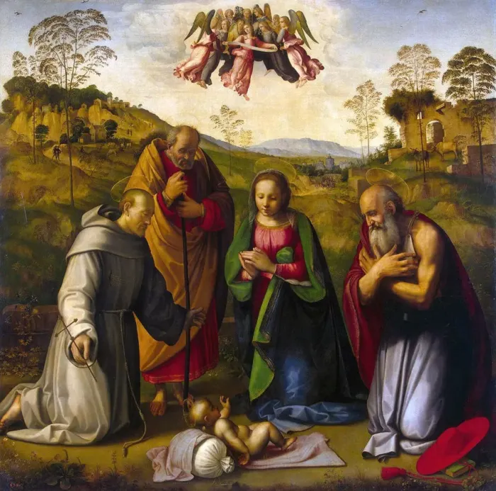 Framed Print : The Virgin with Child and Saints Francis and Jerome, 1510s Framed Print : The Virgin with Child and Saints Francis and Jerome, 1510s