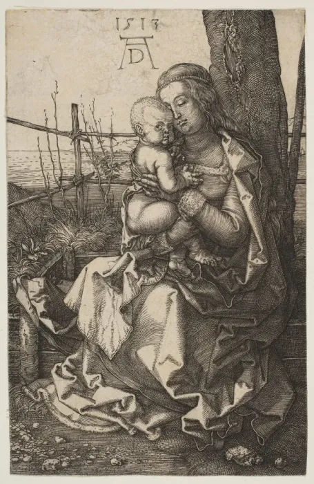 Framed Print : Virgin and Child Seated by a Tree, 1513. Creator: Albrecht Durer Framed Print : Virgin and Child Seated by a Tree, 1513. Creator: Albrecht Durer