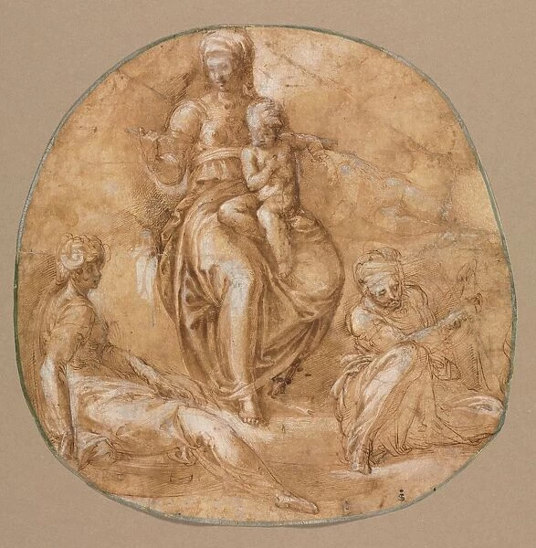 The Virgin and Child with St. Catherine of Alexandria and an Elderly Female Saint…, c